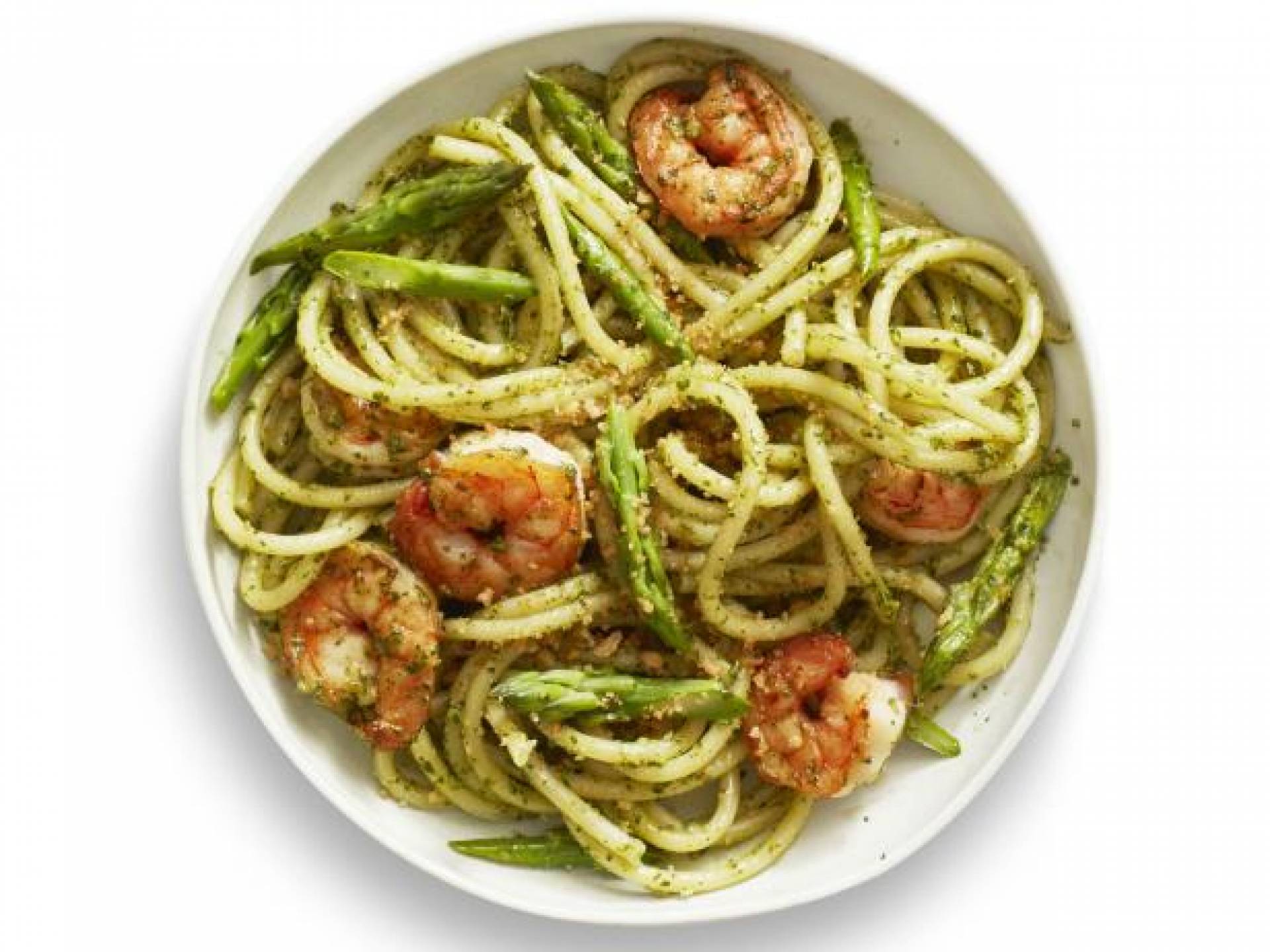 SHRIMP PESTO SPAGHETTI