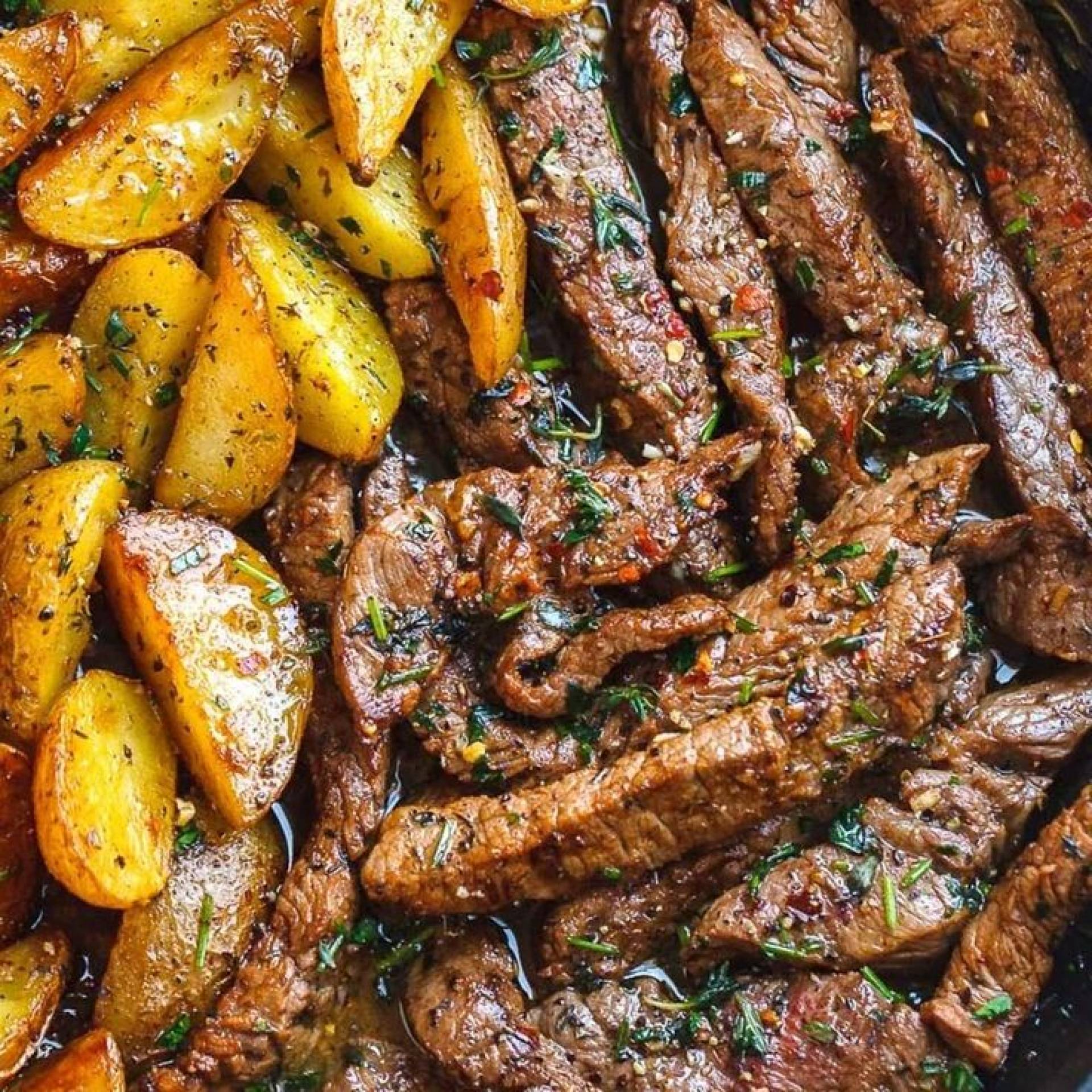 GARLIC STEAK CHIMICHURRI & PAPAS PROVENZAL