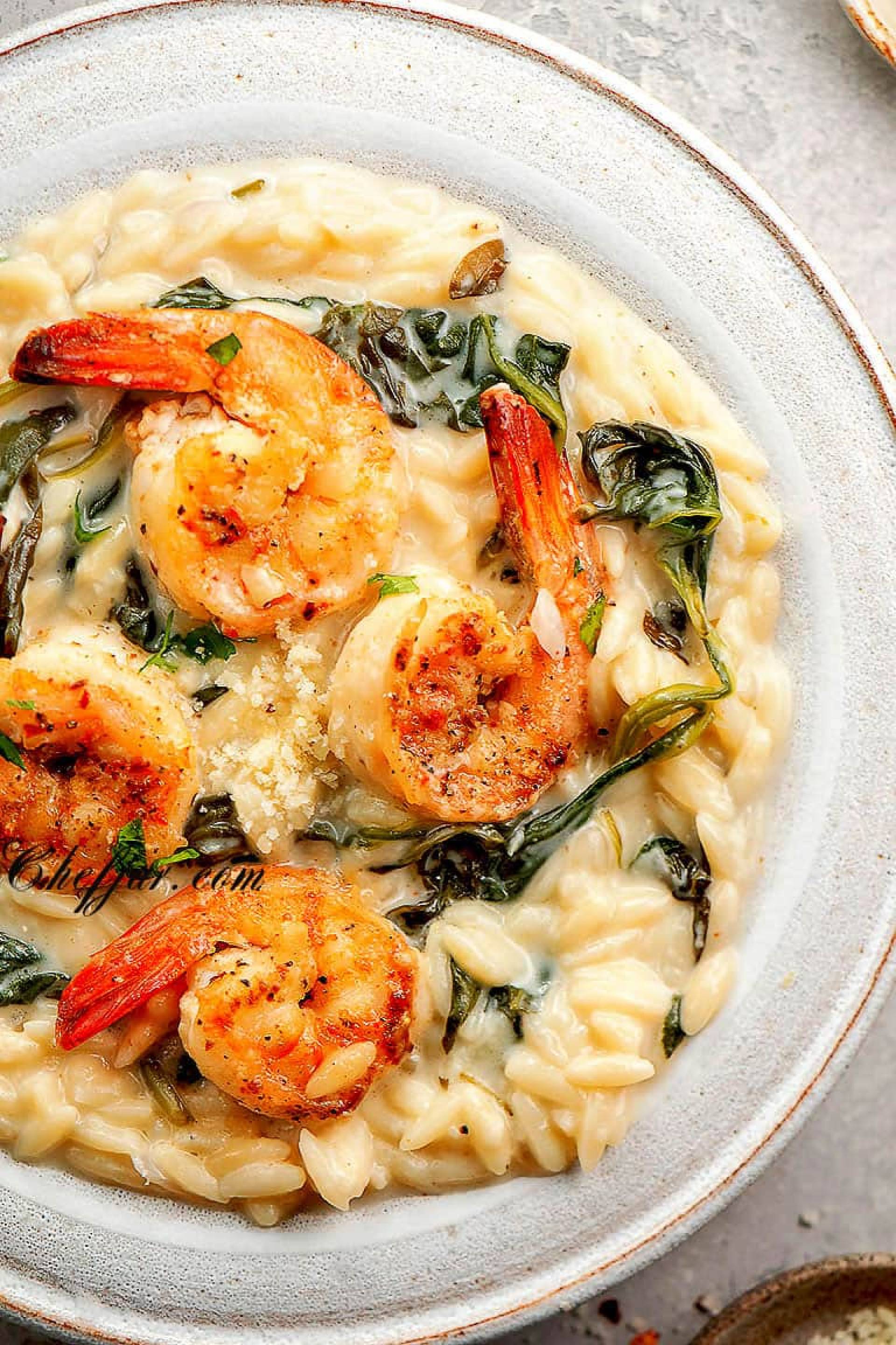 SALMON/SHRIMP ORZO PASTA
