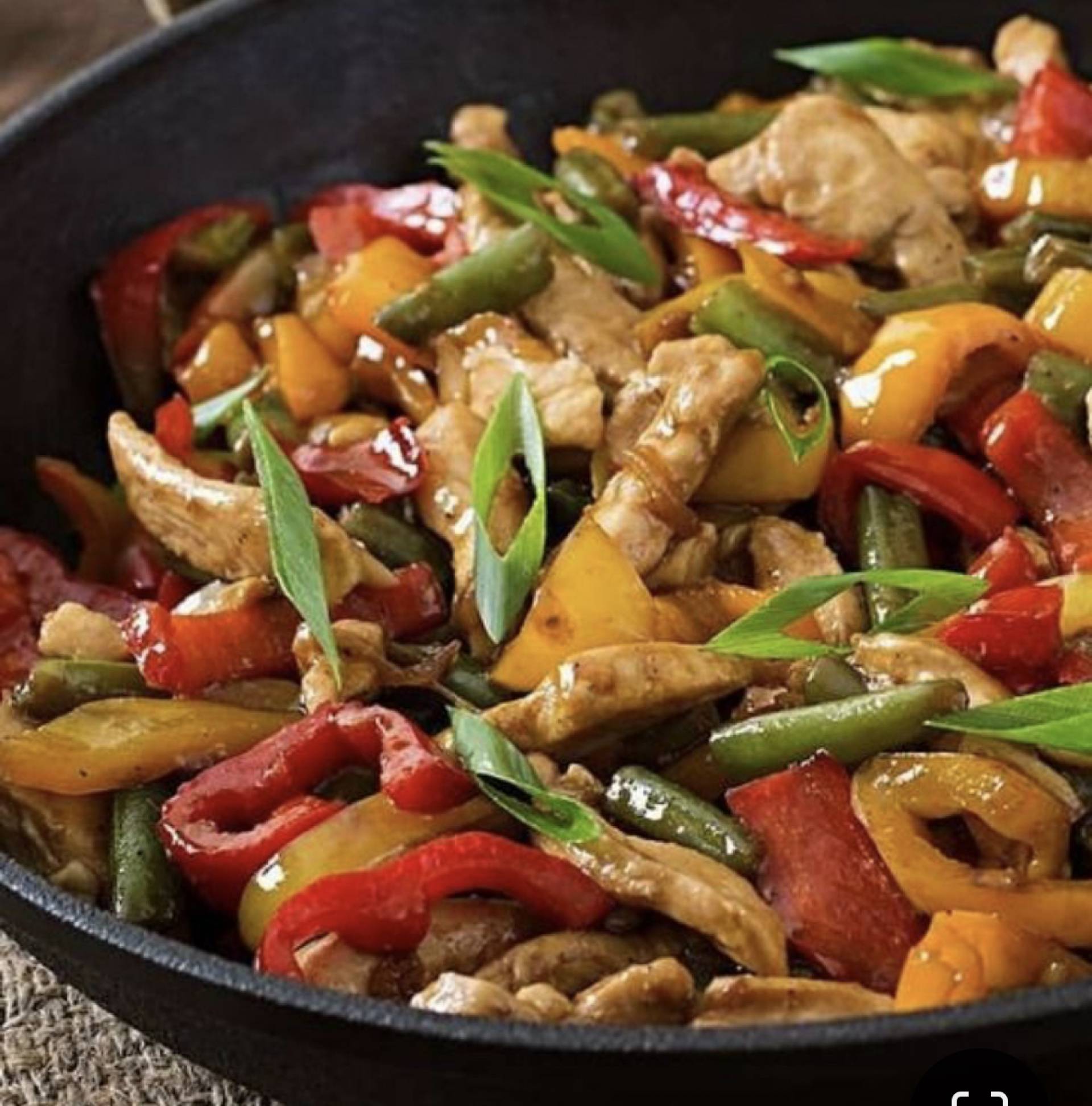 FAJITAS DE POLLO ARROZ MEXICANO