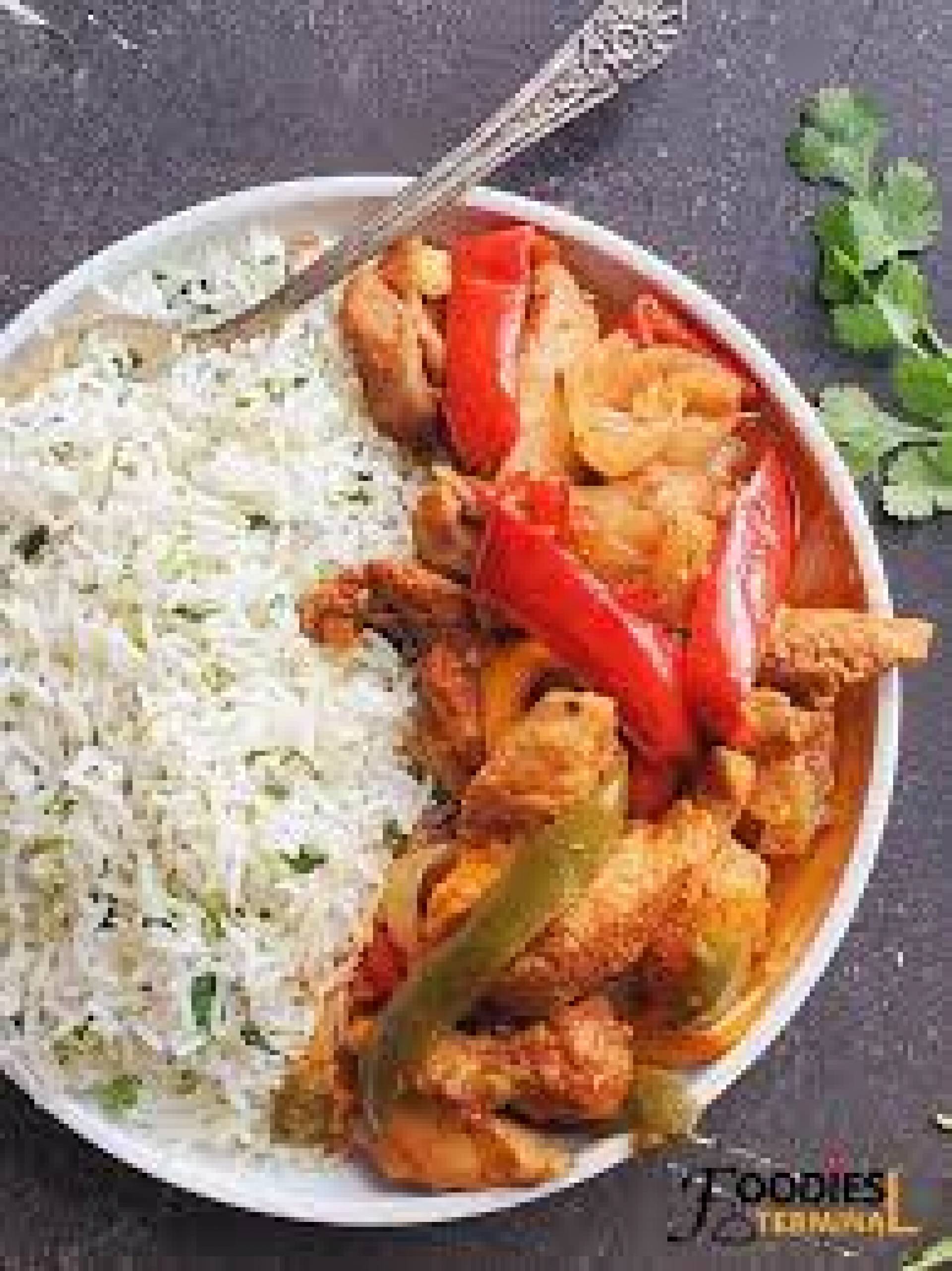 FAJITAS DE POLLO CON ARROZ CILANTRO