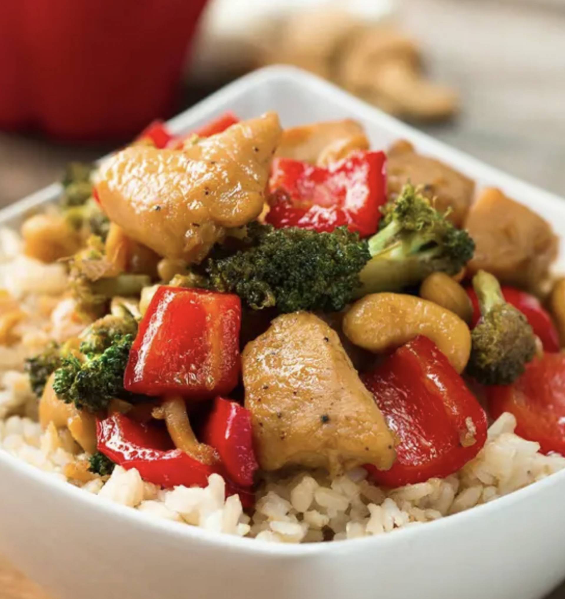 STIR FRY DE POLLO CON ARROZ JAZMIN