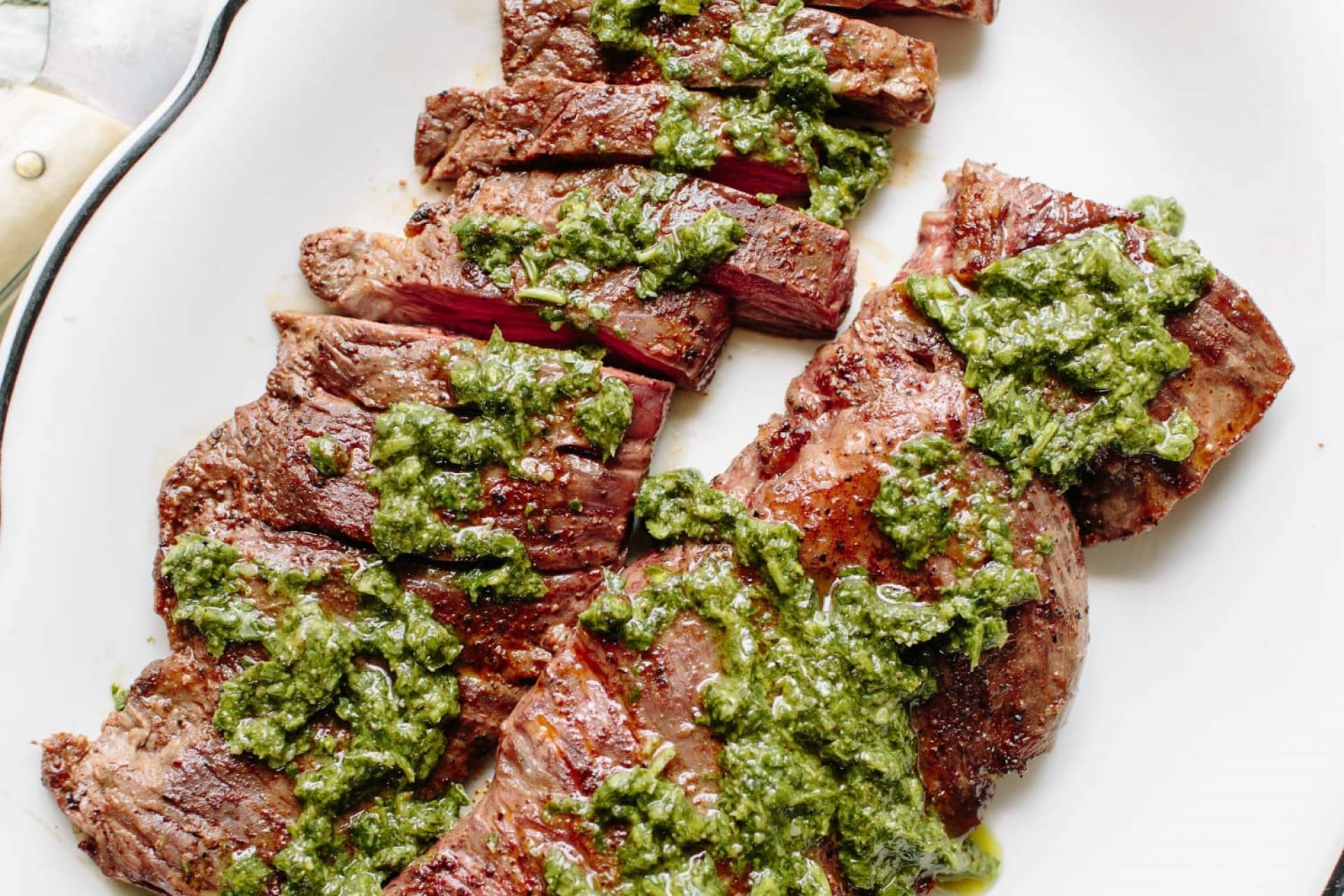Steak chimi con arroz mamposteao