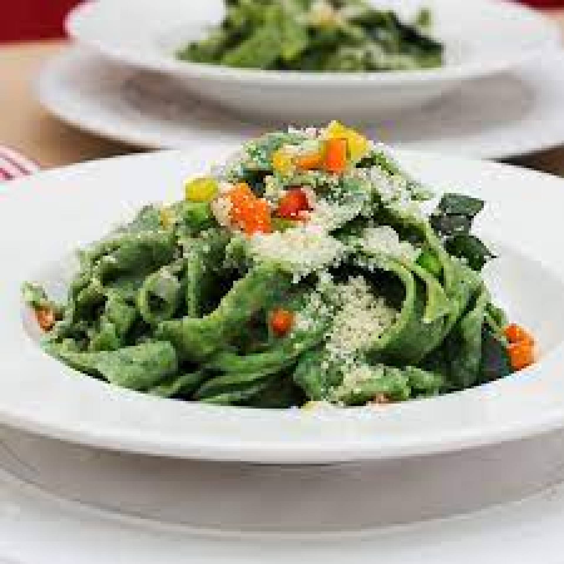 Fettucinni de espinaca con molida de res