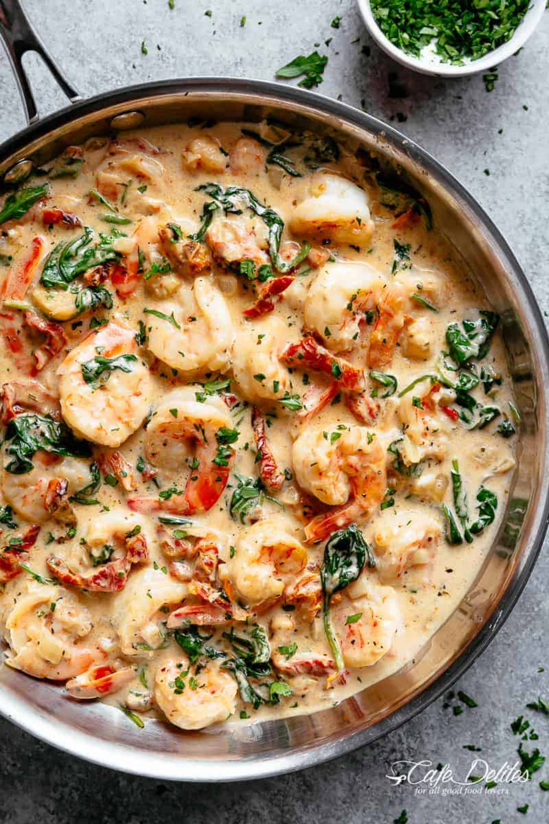Creamy Tuscan Garlic Shrimp & Veggies