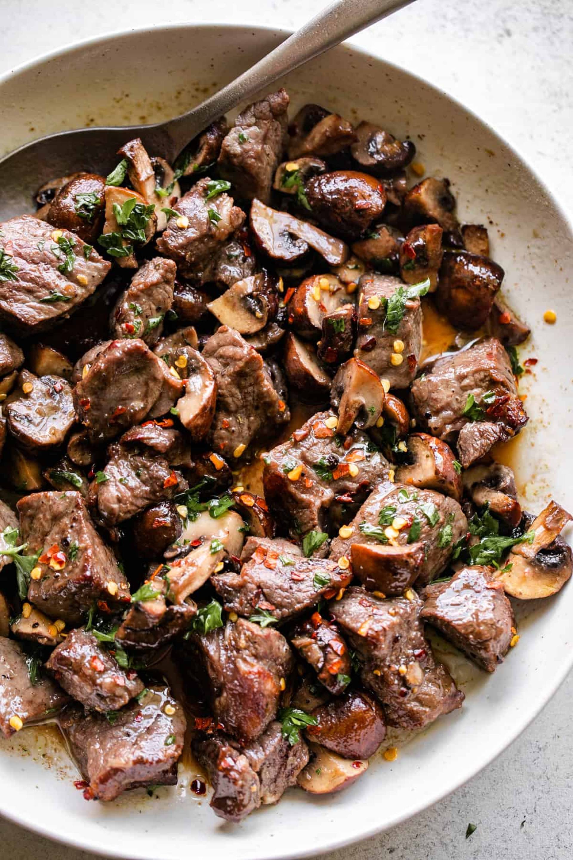Steak bites cauliflower casserole