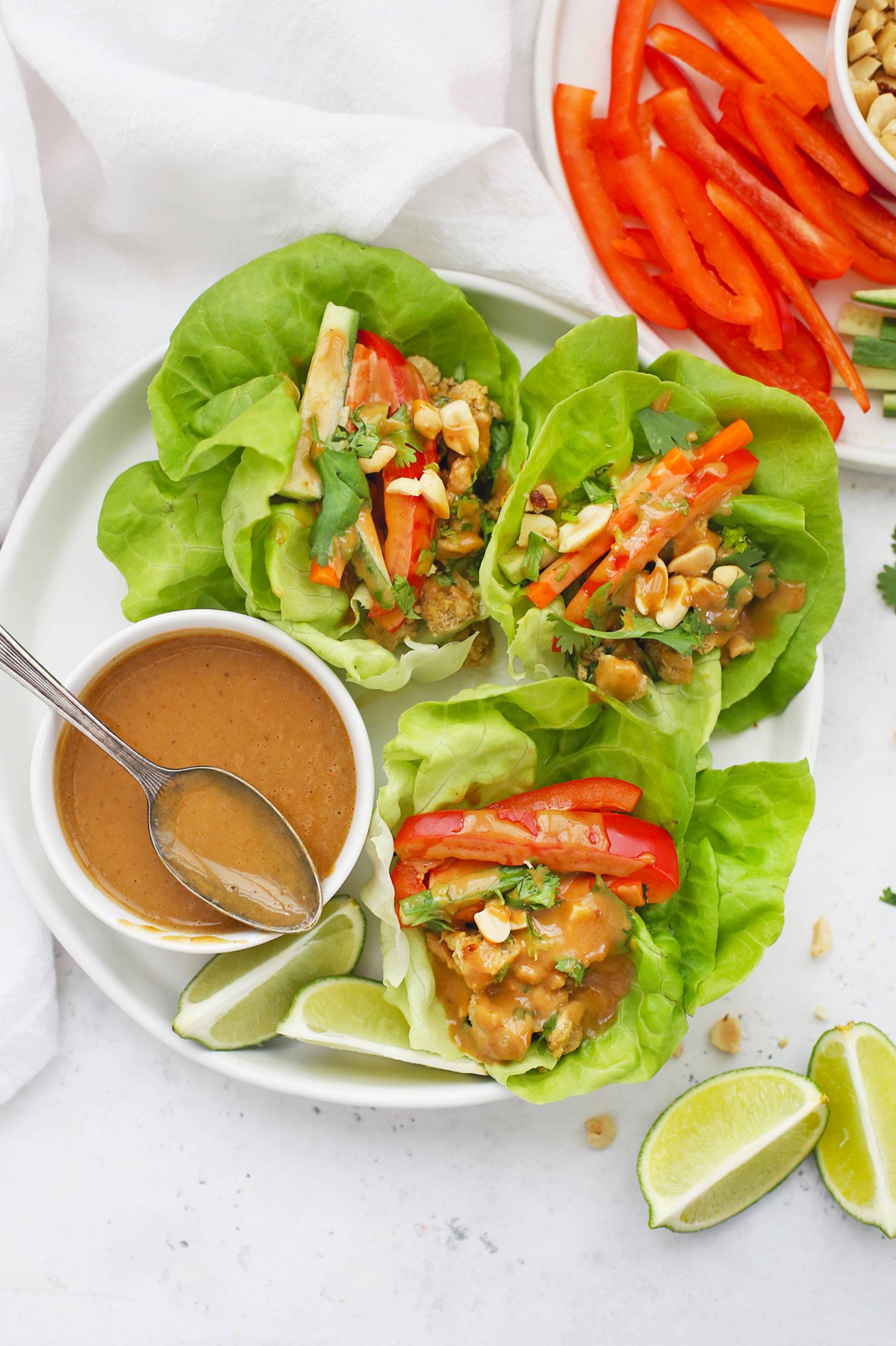 Thai Chicken Lettuce Wraps