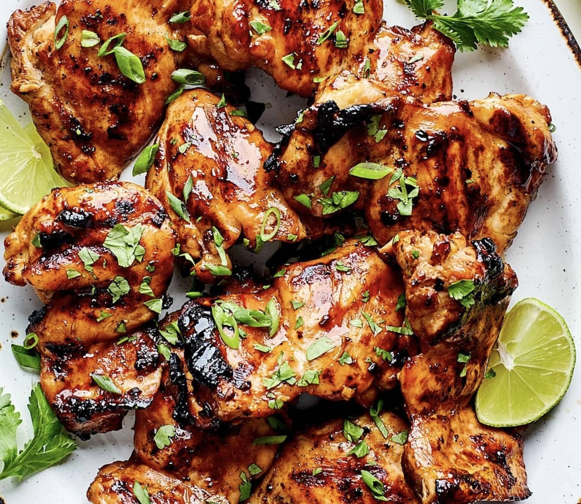 Soy ginger chicken con arroz jazmin