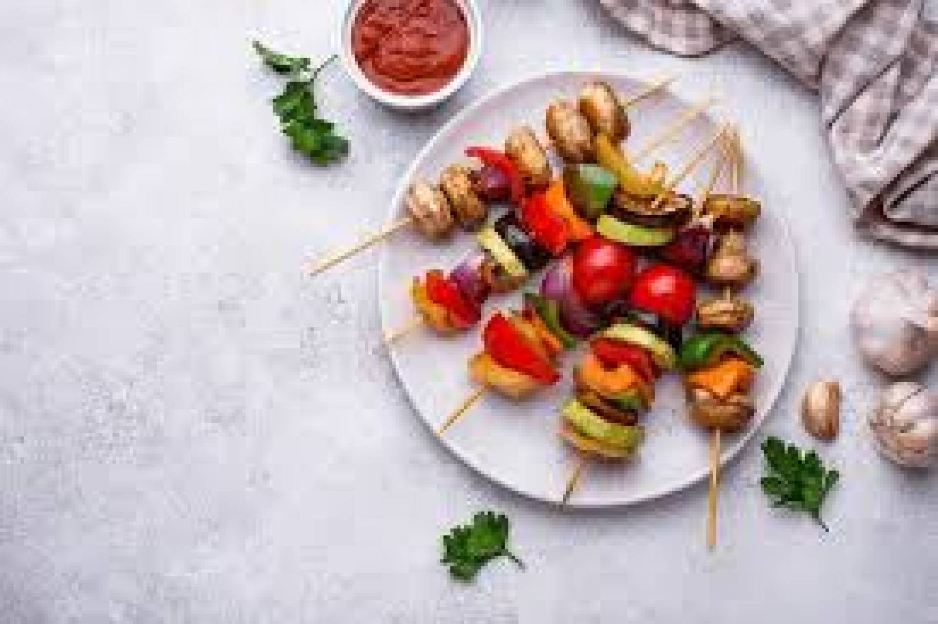 Brochetas connarroz cilantro