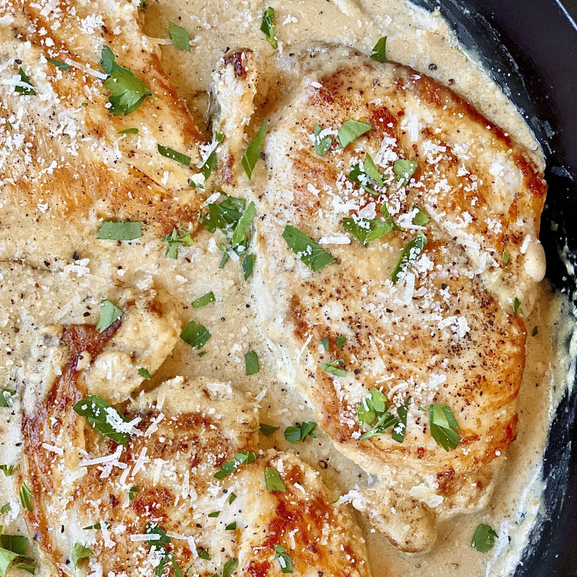 Garlic Parmesan Chicken-Papas Majadas