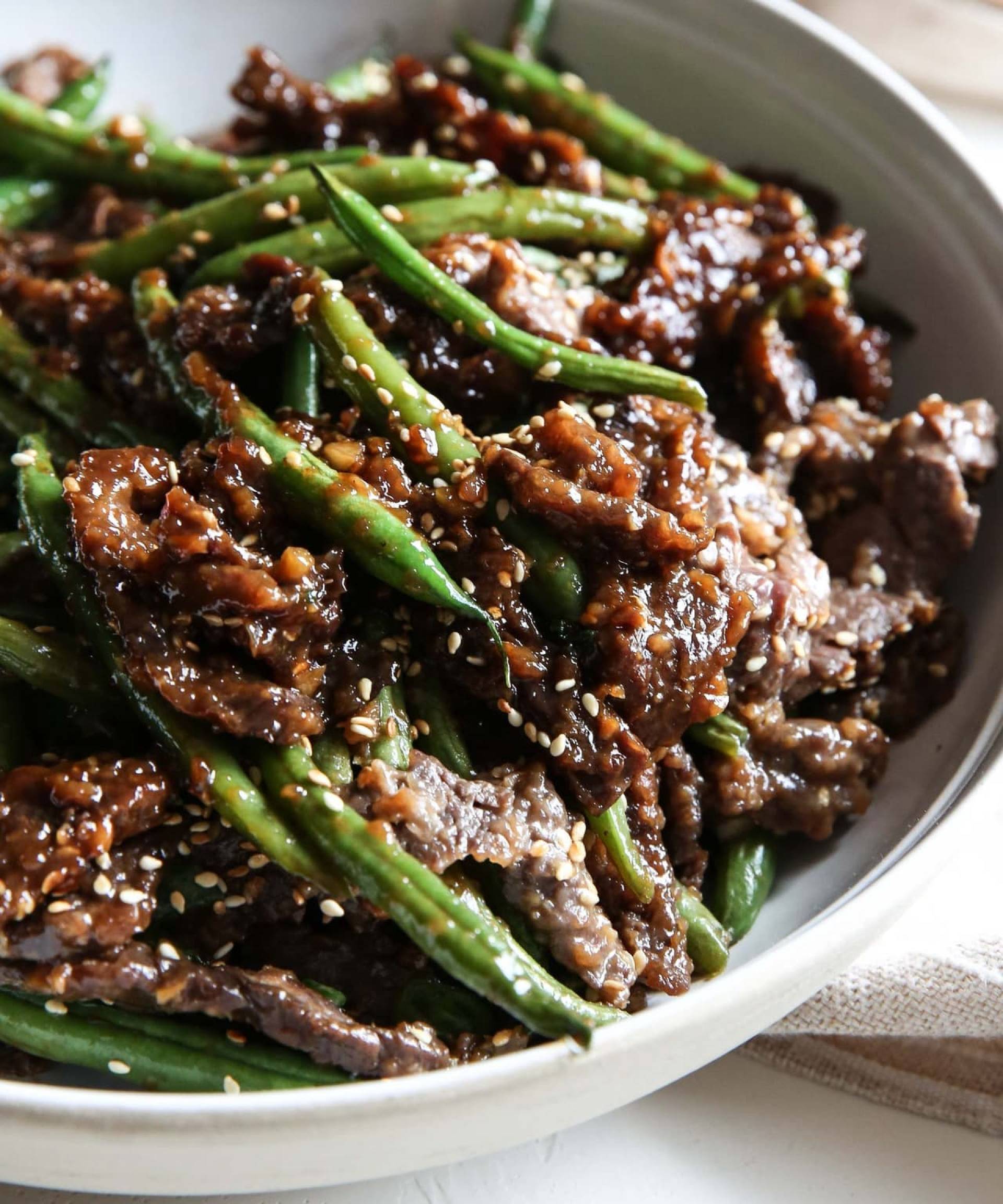 Sesame ginger beef and veggies