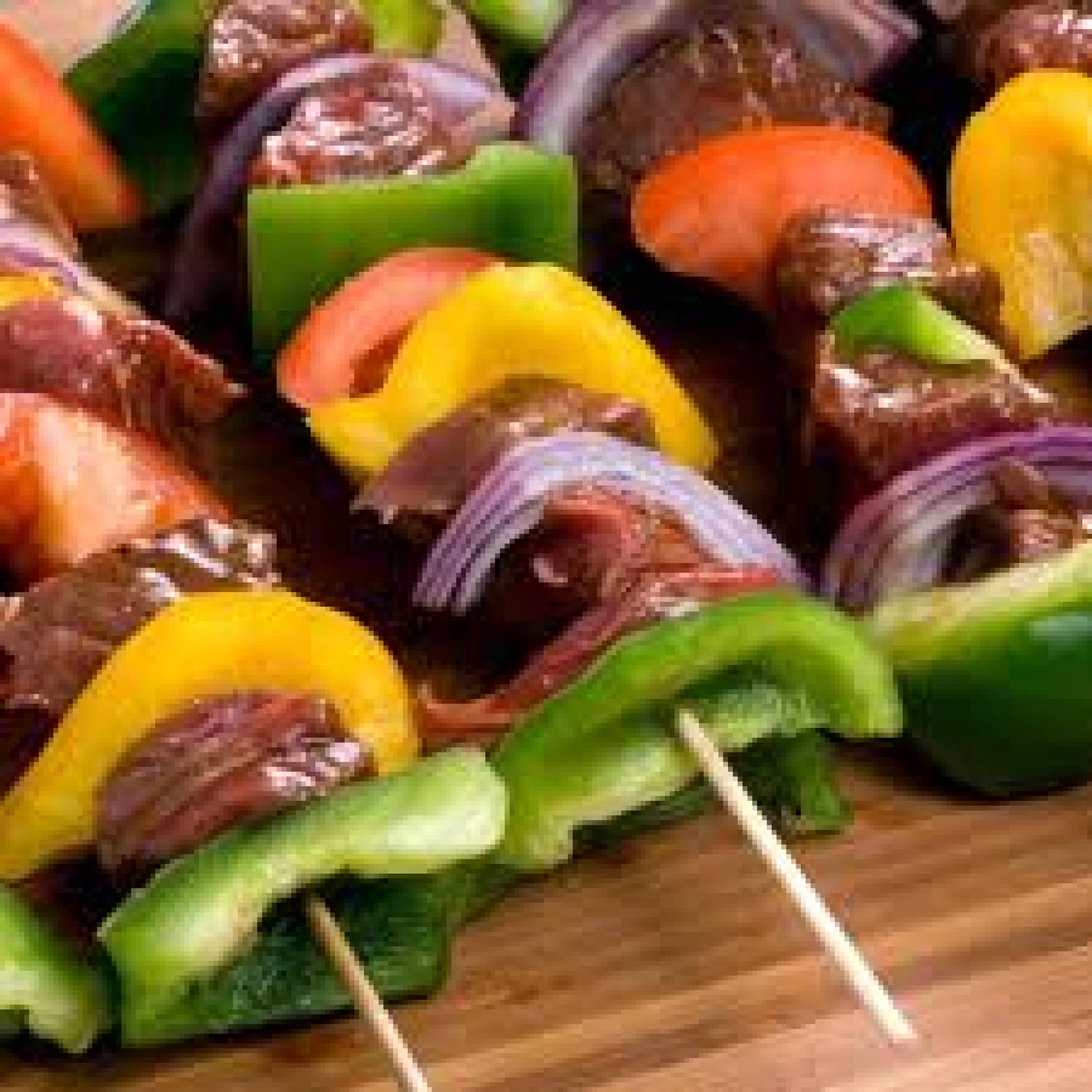 Steak Kebab (pinchos de res y vegetales)