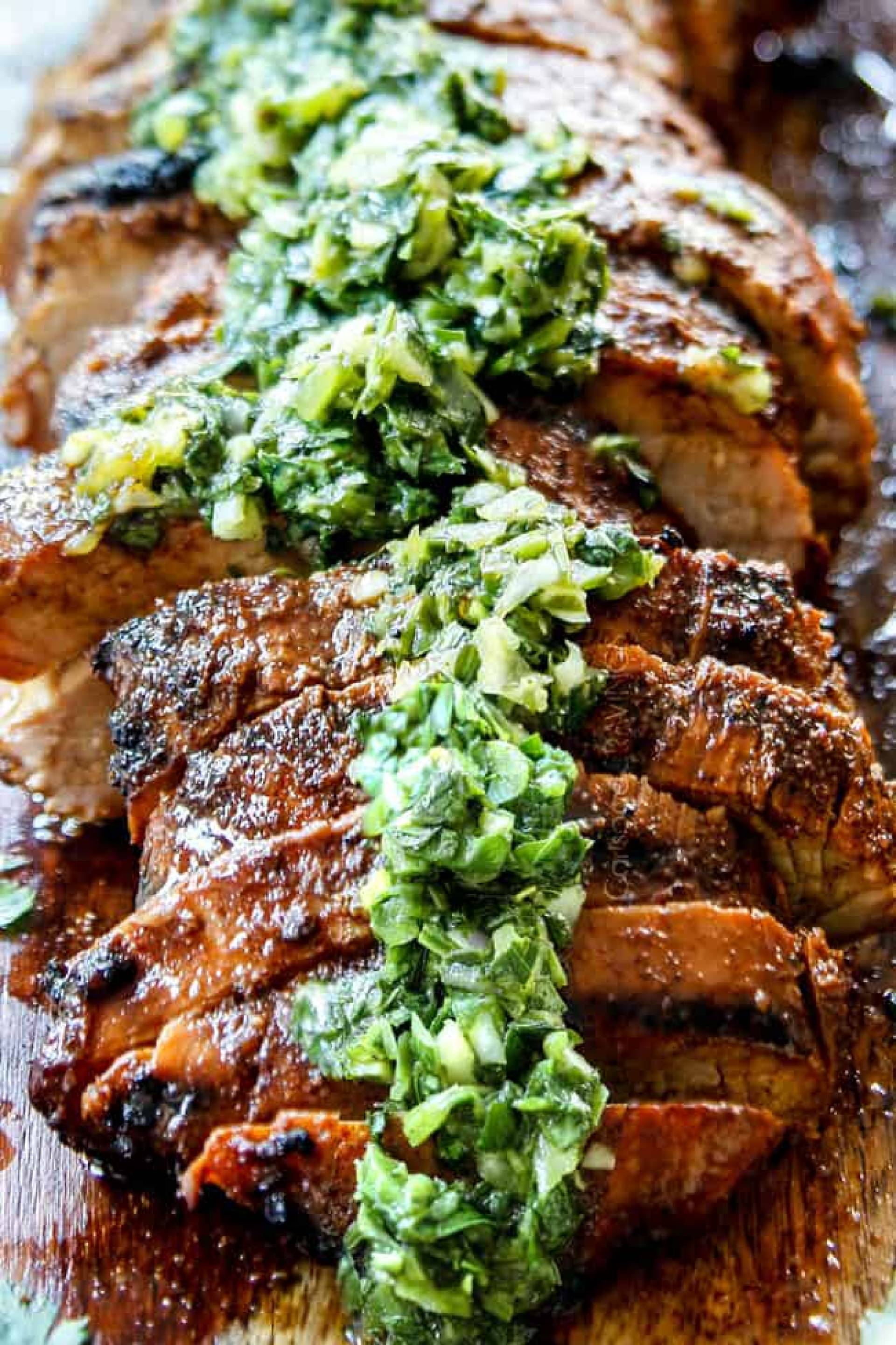 Lomo al grill con chimichurri y arroz coliflor mamposteao